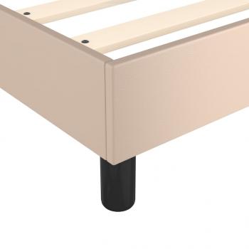 Boxspringbett mit Matratze Cappuccino-Braun 90x200cm Kunstleder