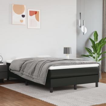 ARDEBO.de - Boxspringbett mit Matratze Schwarz 120x200 cm Kunstleder