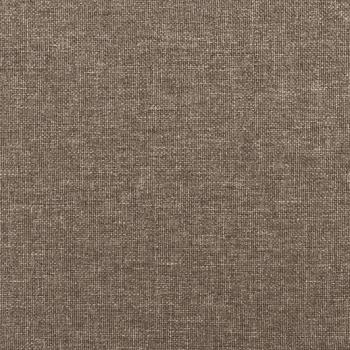 Bettgestell mit Kopfteil Taupe 180x200 cm Stoff