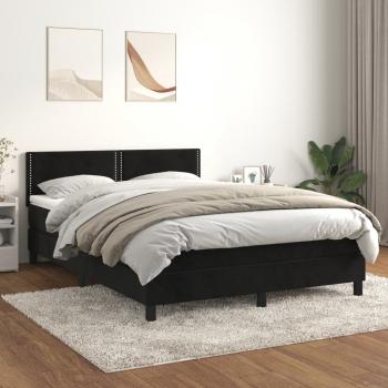 ARDEBO.de - Boxspringbett mit Matratze Schwarz 140x200 cm Samt