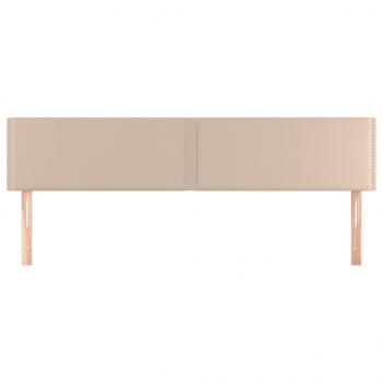 Kopfteile 2 Stk. Cappuccino-Braun 90x5x78/88 cm Kunstleder