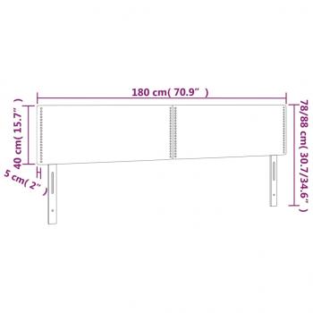 Kopfteile 2 Stk. Cappuccino-Braun 90x5x78/88 cm Kunstleder