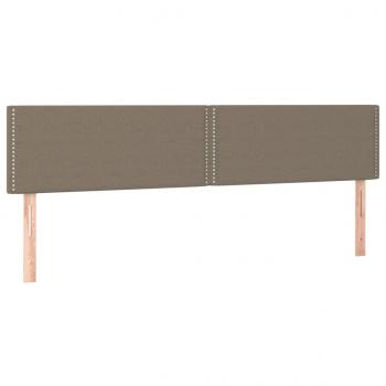 LED Kopfteil Taupe 180x5x78/88 cm Stoff 