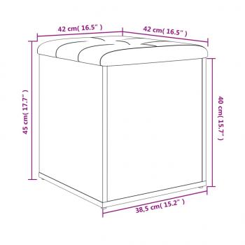 Sitzbank mit Stauraum Sonoma-Eiche 42x42x45 cm Holzwerkstoff