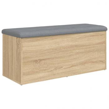 Sitzbank mit Stauraum Sonoma-Eiche 102x42x45 cm Holzwerkstoff