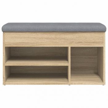 Schuhbank Sonoma-Eiche 82x32x45,5 cm Holzwerkstoff