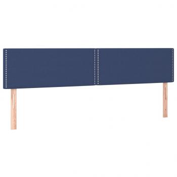 Boxspringbett mit Matratze & LED Blau 180x200 cm Stoff