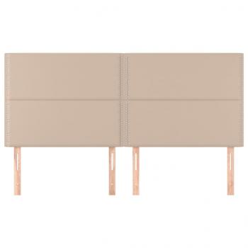 Kopfteile 4 Stk. Cappuccino-Braun 80x5x78/88 cm Kunstleder