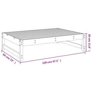 Gartenhocker 120x80 cm Massivholz Douglasie