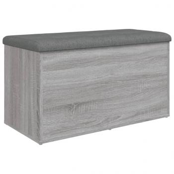 Sitzbank mit Stauraum Grau Sonoma 82x42x45 cm Holzwerkstoff