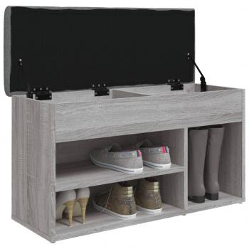 Schuhbank Grau Sonoma 82x32x45,5 cm Holzwerkstoff