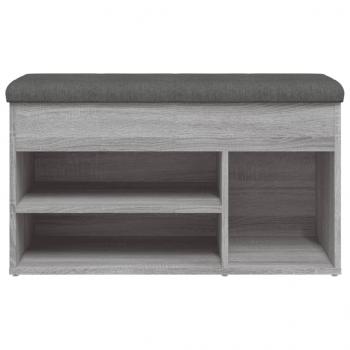 Schuhbank Grau Sonoma 82x32x45,5 cm Holzwerkstoff