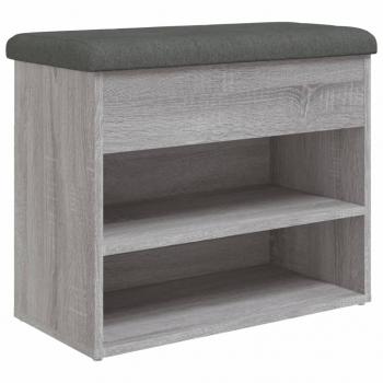 Schuhbank Grau Sonoma 62x32x50 cm Holzwerkstoff