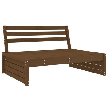 2-tlg. Garten-Lounge-Set Honigbraun Massivholz Kiefer