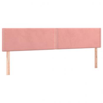 Boxspringbett mit Matratze Rosa 160x200 cm Samt