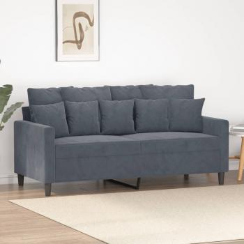 ARDEBO.de - 2-Sitzer-Sofa Dunkelgrau 140 cm Samt