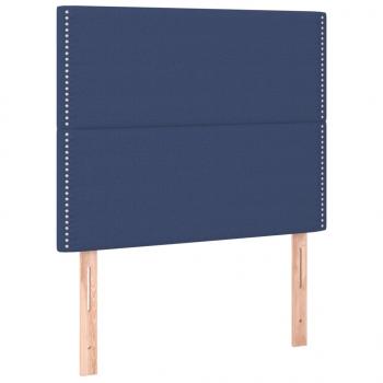 Kopfteile 2 Stk. Blau 90x5x78/88 cm Stoff