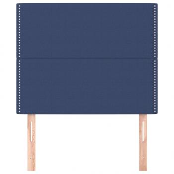 Kopfteile 2 Stk. Blau 90x5x78/88 cm Stoff