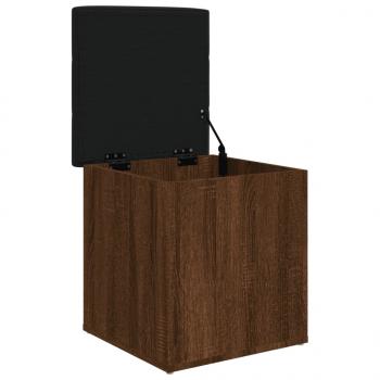 Sitzbank mit Stauraum Braun Eiche 42x42x45 cm Holzwerkstoff