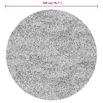 Teppich HUARTE Kurzflor Weich und Waschbar Anthrazit Ø 200 cm