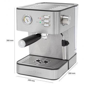 ProfiCook PC-ES 1209 Espressoautomat, bis 20 bar, stufenlose Dampfmenge, inox (501209)