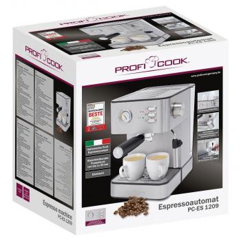 ProfiCook PC-ES 1209 Espressoautomat, bis 20 bar, stufenlose Dampfmenge, inox (501209)