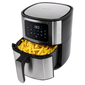 Proficook PC-FR 1239 H Heißluft-Fritteuse, XXL, 5,5 L, Cool Touch-Griff, schwarz/edelstahl