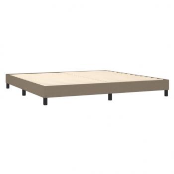 Boxspringbett mit Matratze & LED Taupe 200x200 cm Stoff