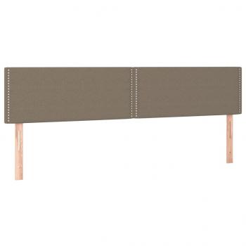 Boxspringbett mit Matratze & LED Taupe 200x200 cm Stoff