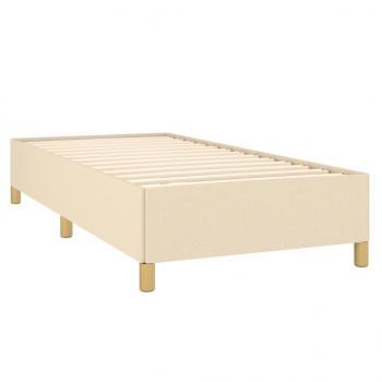 Boxspringbett mit Matratze Creme 100x200 cm Stoff