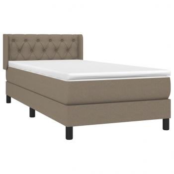 Boxspringbett mit Matratze Taupe 80x200 cm Stoff