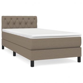 Boxspringbett mit Matratze Taupe 80x200 cm Stoff