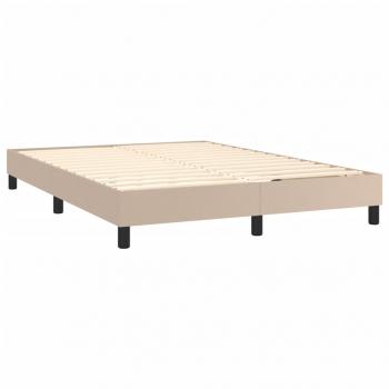 Boxspringbett Matratze Cappuccino-Braun 140x190cm Kunstleder