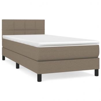 Boxspringbett mit Matratze Taupe 90x190 cm Stoff