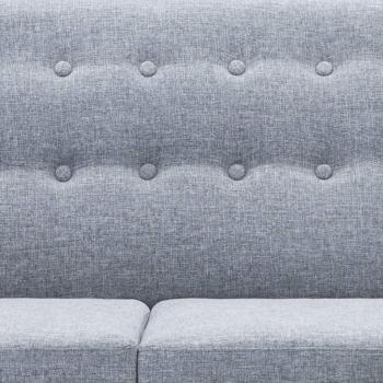 Sofa L-Form Stoff 171,5x138x81,5 cm Hellgrau