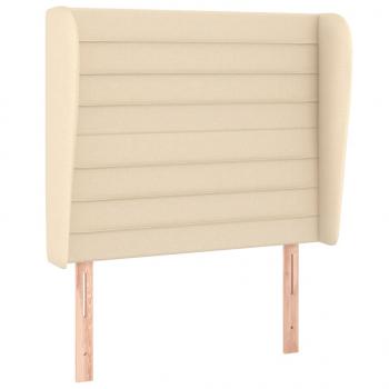 Boxspringbett mit Matratze Creme 90x190 cm Stoff