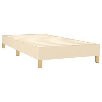 Boxspringbett mit Matratze & LED Creme 90x190 cm Stoff