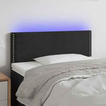 ARDEBO.de - LED Kopfteil Schwarz 90x5x78/88 cm Samt