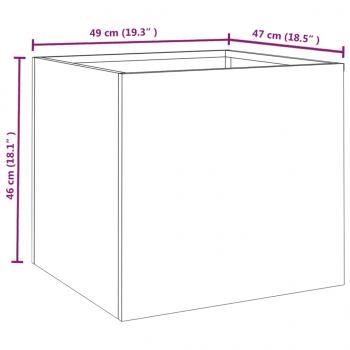 Pflanzkübel 2 Stk. 49x47x46 cm Cortenstahl