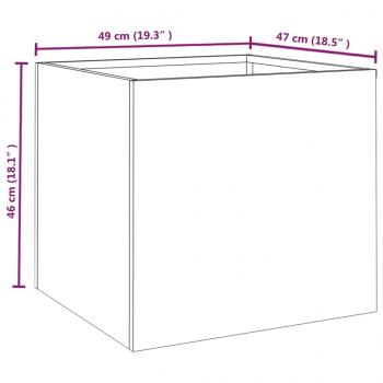 Pflanzkübel 2 Stk. 49x47x46 cm Cortenstahl