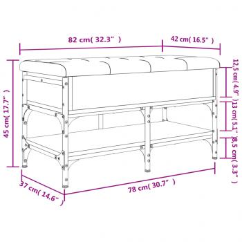 Schuhbank Schwarz 82x42x45 cm Holzwerkstoff