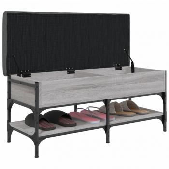 Schuhbank Grau Sonoma 102x42x45 cm Holzwerkstoff