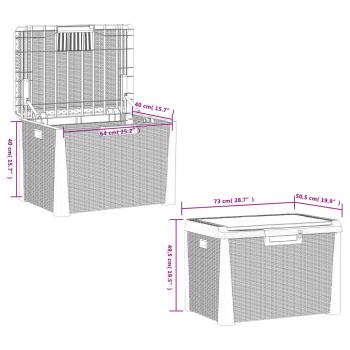 Gartentruhe mit Sitzkissen Braun 125 L PP