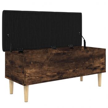 Sitzbank mit Stauraum Räuchereiche 102x42x46 cm Holzwerkstoff