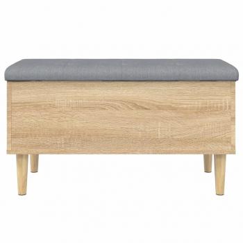 Sitzbank mit Stauraum Sonoma-Eiche 82x42x46 cm Holzwerkstoff