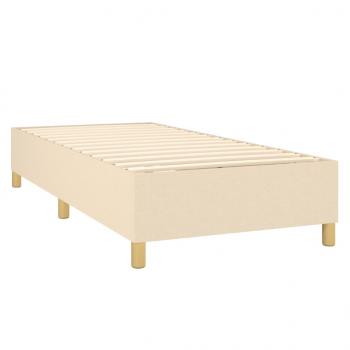 Boxspringbett mit Matratze Creme 80x200 cm Stoff