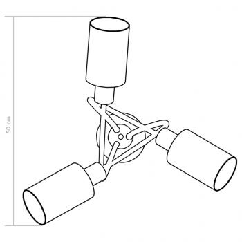 Deckenleuchte mit Keramik-Lampenschirmen für 3 E14 Glühlampen