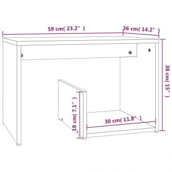 Beistelltisch Grau Sonoma 59x36x38 cm Holzwerkstoff