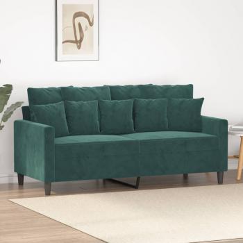 ARDEBO.de - 2-Sitzer-Sofa Dunkelgrün 140 cm Samt