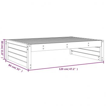 Gartenhocker 120x80 cm Massivholz Douglasie